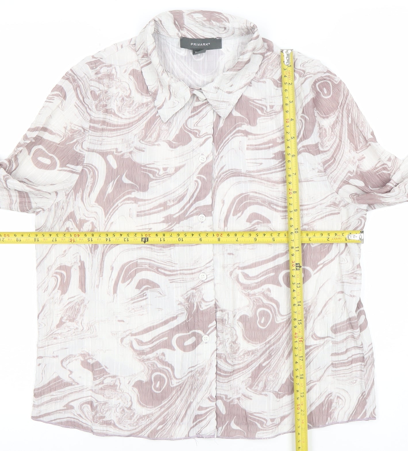 Womens UK Size 10 Primark Multicoloured Basic Button-Up