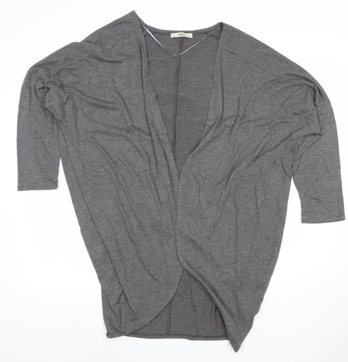 Womens UK Size M Oasis Grey Kimono Blouse