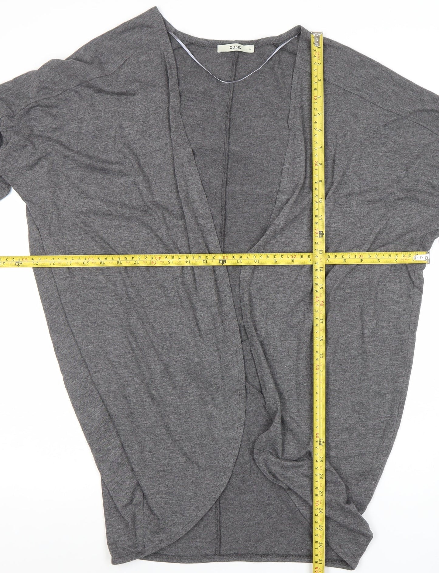 Womens UK Size M Oasis Grey Kimono Blouse