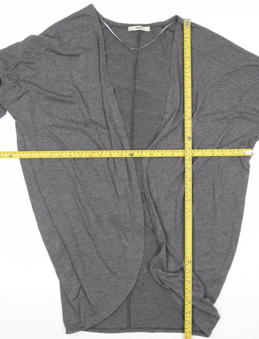 Womens UK Size M Oasis Grey Kimono Blouse