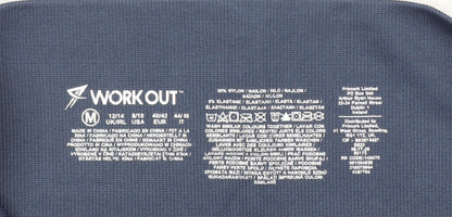 Primark Workout Women Blue Seamless Leggings Size 12/14 Comfortable Stretch Fit