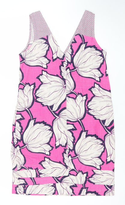 Next Women’s Pink Floral 100% Cotton Shift Dress Size 10