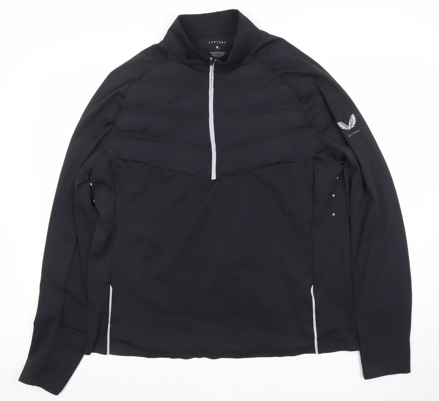 Castore Women's Black XL 1/4 Zip Performance Long Sleeve Top