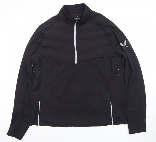 Castore Women's Black XL 1/4 Zip Performance Long Sleeve Top