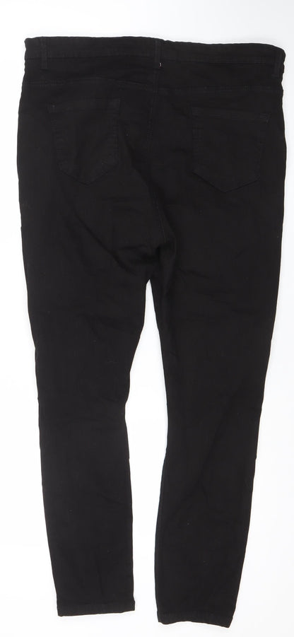 Boohoo Womens Black Distressed Skinny Jeans Size 20