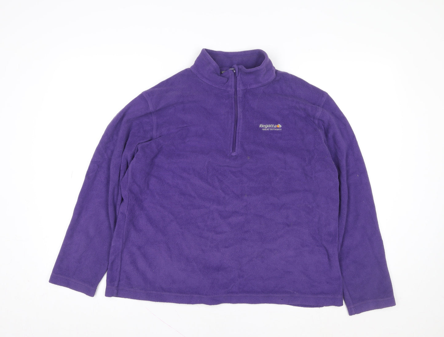 Regatta Women Purple Size 18 1/4 Zip Fleece Sweatshirt