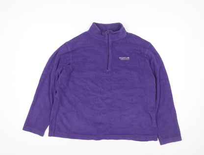 Regatta Women Purple Size 18 1/4 Zip Fleece Sweatshirt