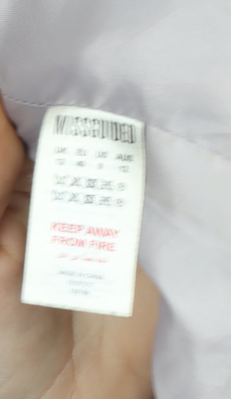 Missguided Women’s Grey Faux Shearling Lined Short Jacket Size 12