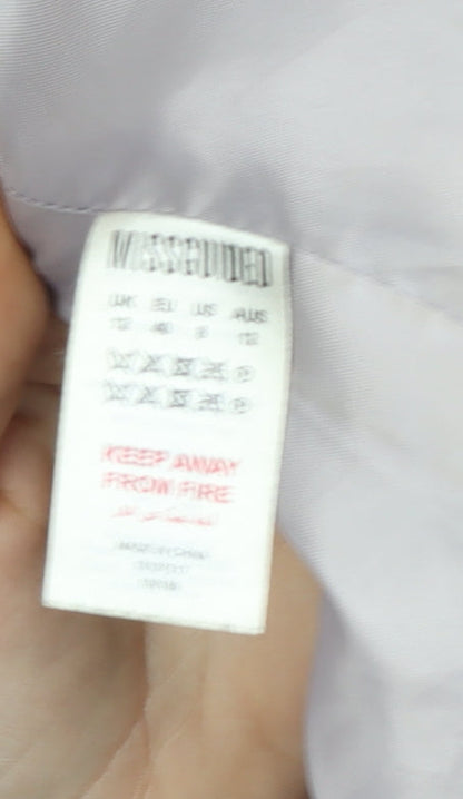 Missguided Women’s Grey Faux Shearling Lined Short Jacket Size 12