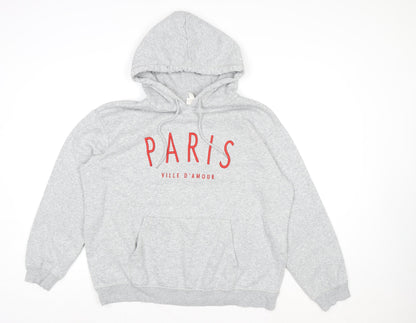 Womens UK Size M H&M Grey Pullover Hoodie