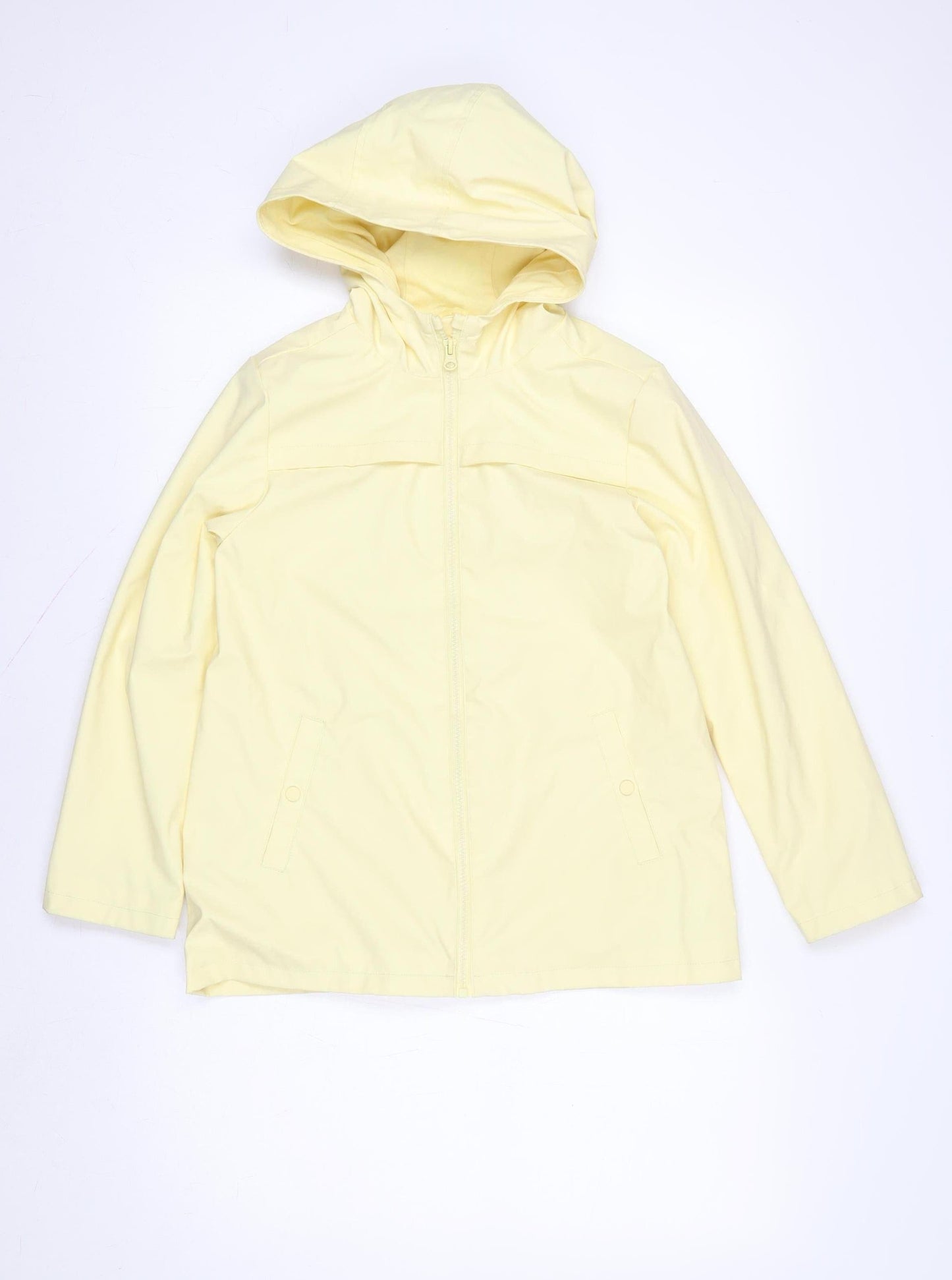 F&F Girls Yellow Waterproof Hooded Rain Coat 9-10 Years