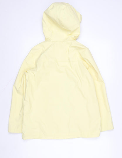 F&F Girls Yellow Waterproof Hooded Rain Coat 9-10 Years