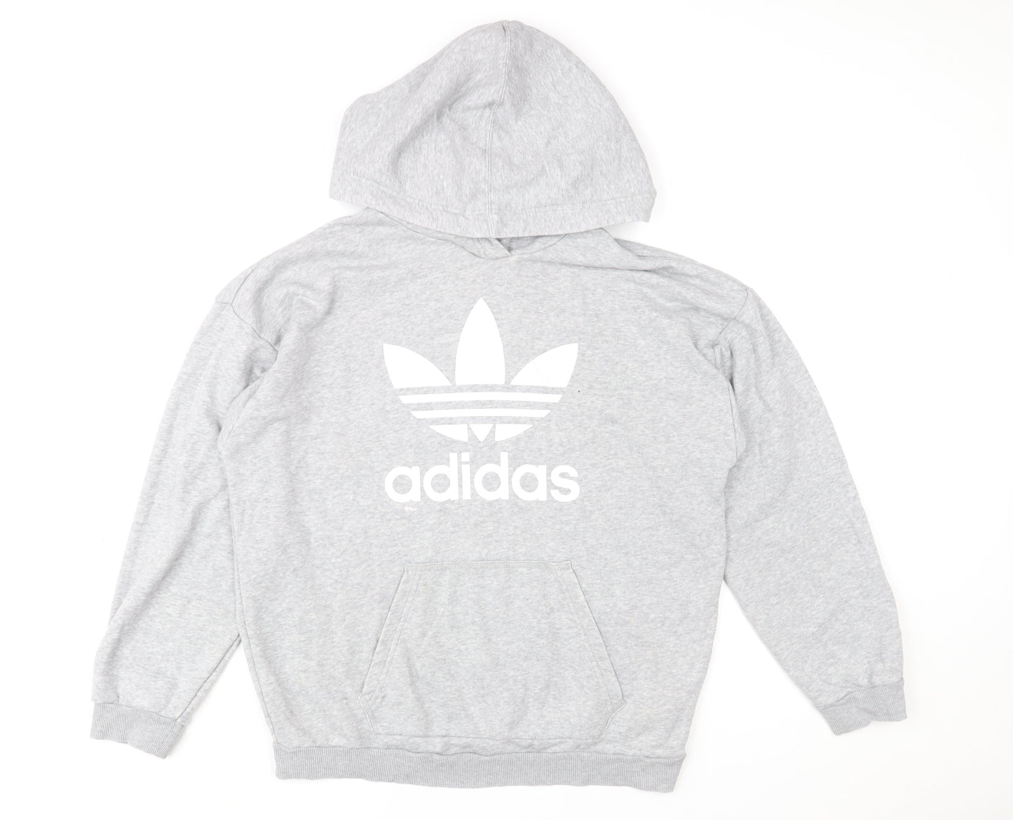 Womens UK Size 12 adidas Grey Pullover Hoodie