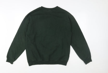 Mens UK Size M Missguided Green Pullover Sweatshirt