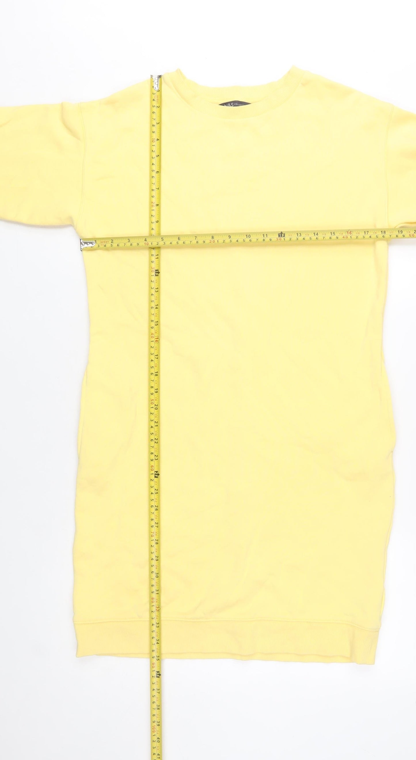 Womens UK Size 6 Marks and Spencer Yellow Pullover Sweatshirt