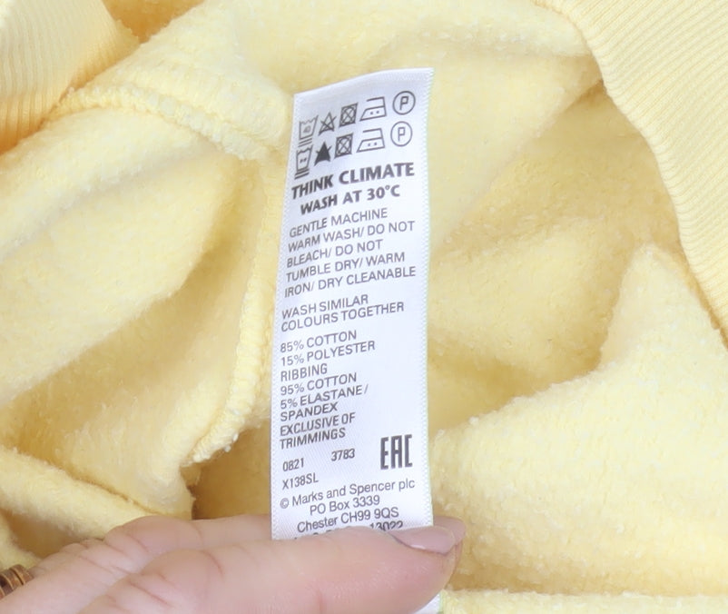Womens UK Size 6 Marks and Spencer Yellow Pullover Sweatshirt