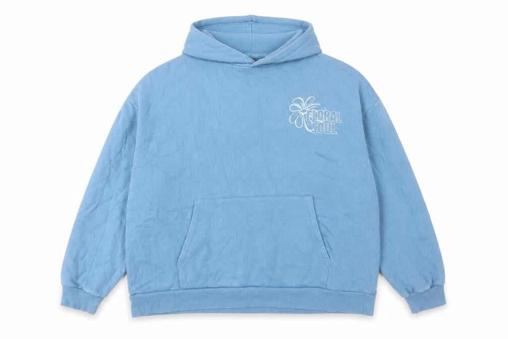 Mens UK Size XL Pull & Bear Blue Pullover Hoodie