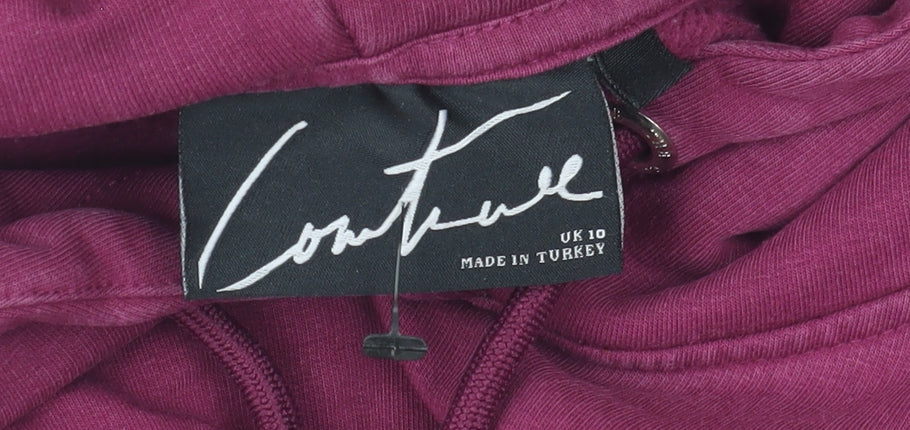 Womens UK Size 10 Couture Purple Pullover Hoodie