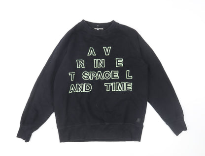 Molo Boys Black Space Time Graphic Pullover Sweatshirt 14 Years