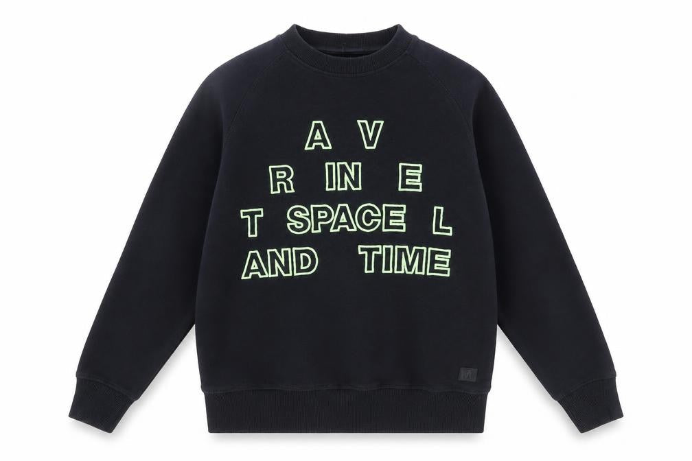 Molo Boys Black Space Time Graphic Pullover Sweatshirt 14 Years
