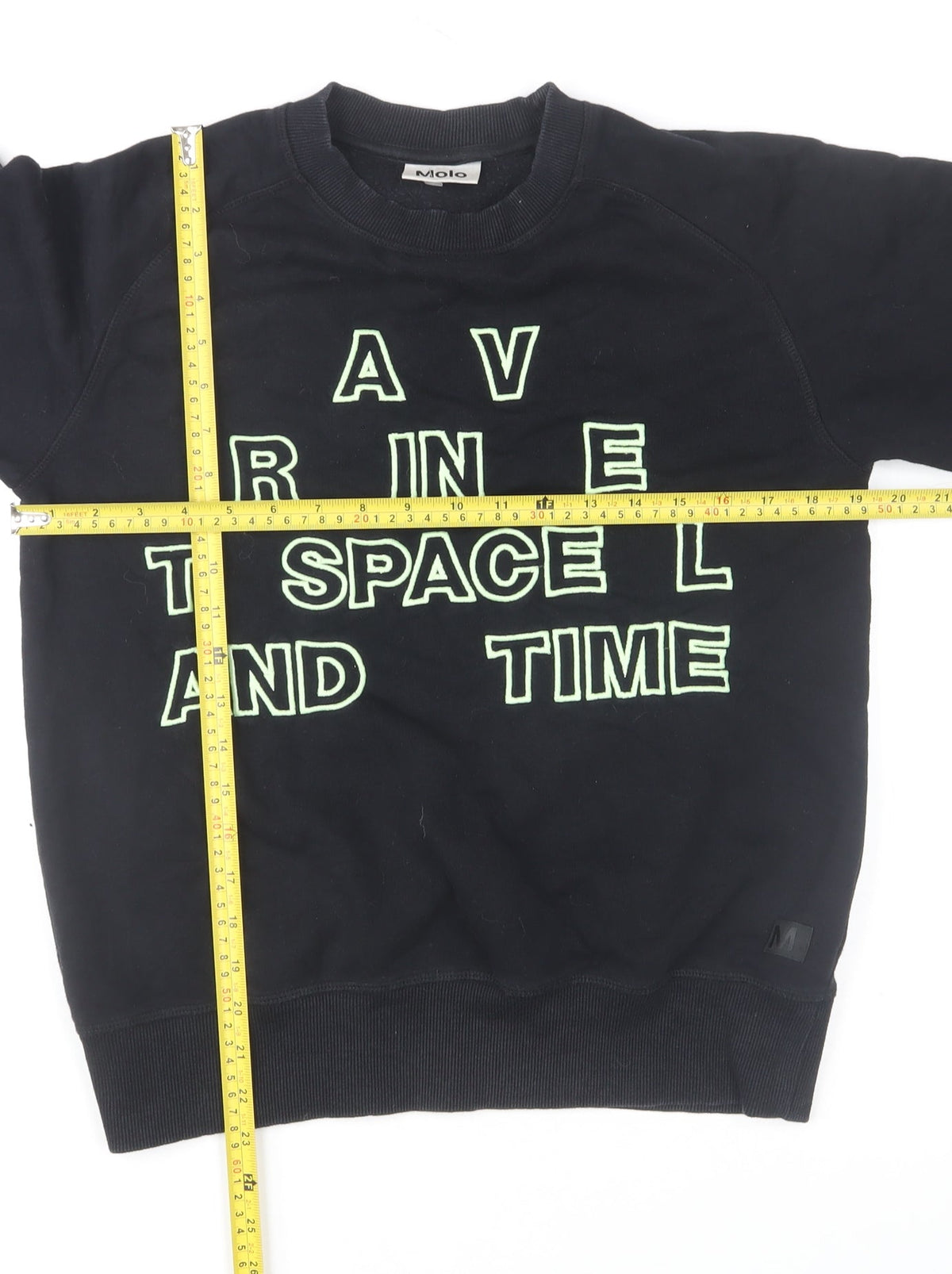 Molo Boys Black Space Time Graphic Pullover Sweatshirt 14 Years