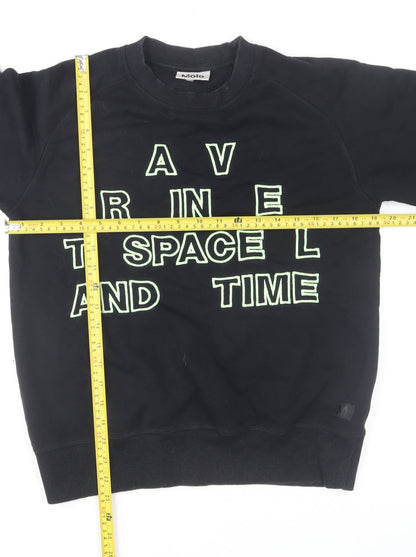 Molo Boys Black Space Time Graphic Pullover Sweatshirt 14 Years