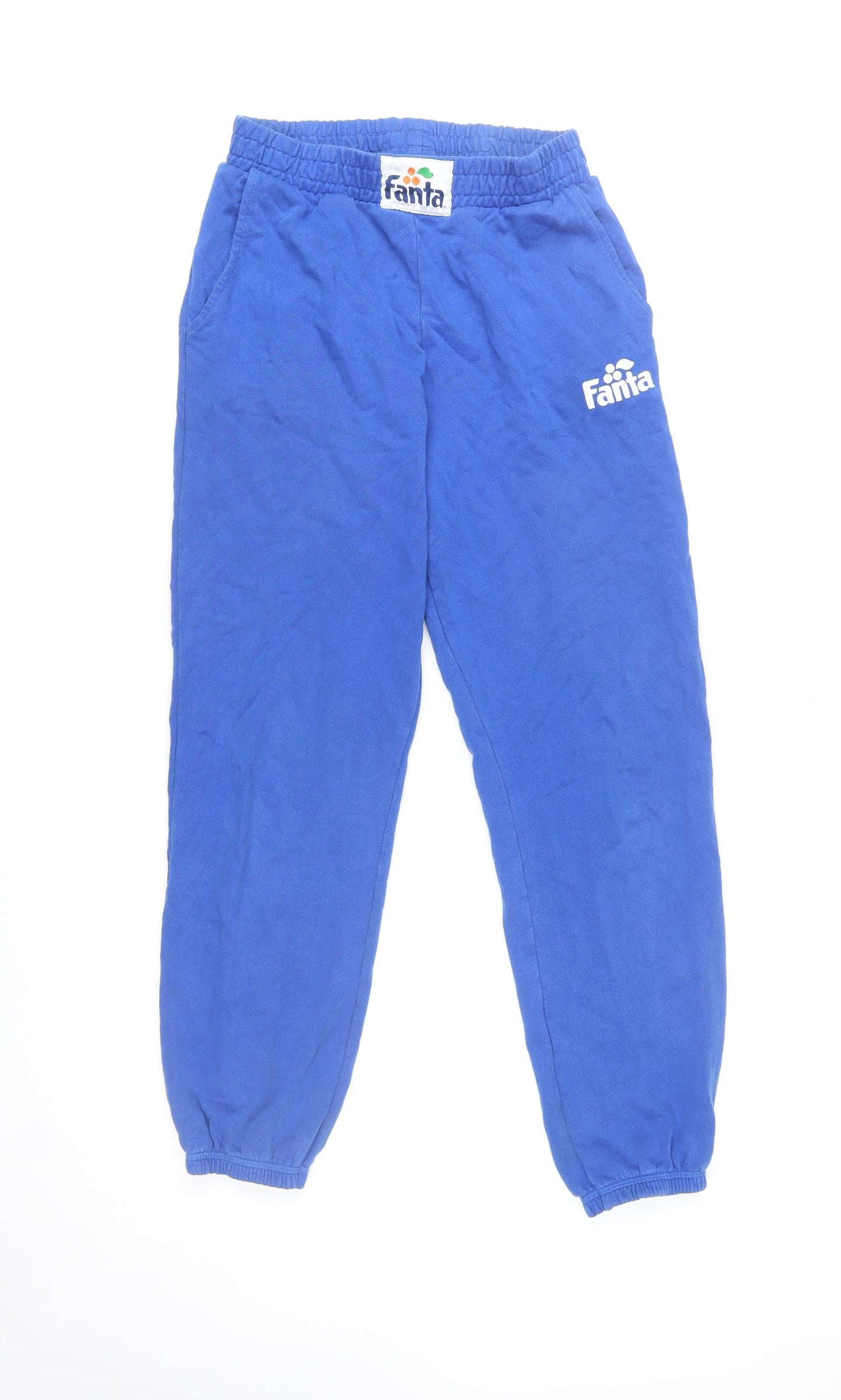 ZARA x Fanta Blue Jogger Trousers Men’s S Cotton Blend Elastic Waist