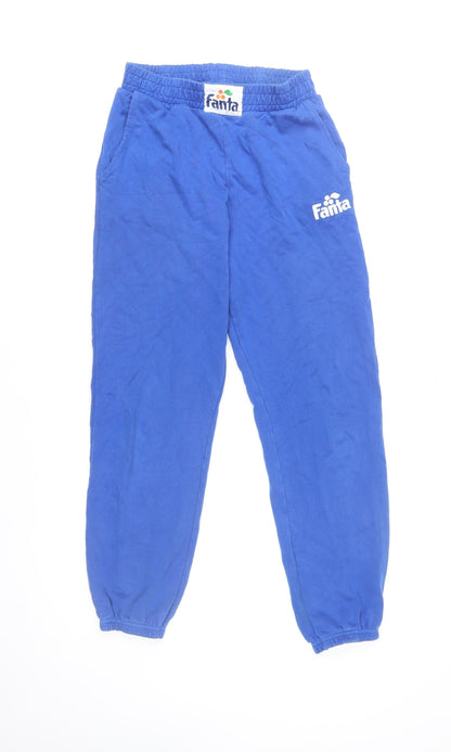 ZARA x Fanta Blue Jogger Trousers Men’s S Cotton Blend Elastic Waist