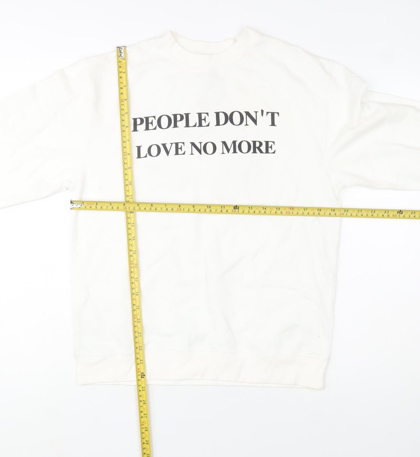 Womens UK Size S Independent Trading Company White Pullover Sweatshirt