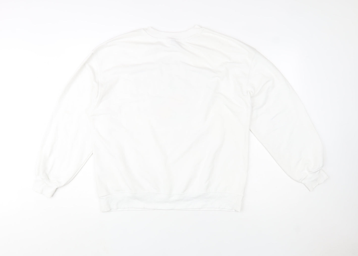 Mens UK Size M H&M White Pullover Sweatshirt