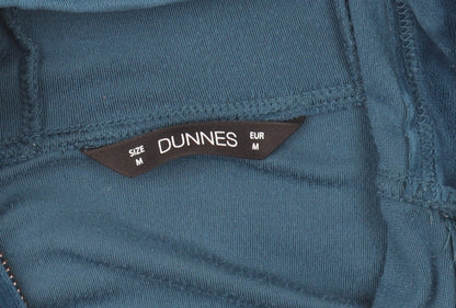 Dunnes Women's Blue Velour Hooded Zip Track Jacket Size 12