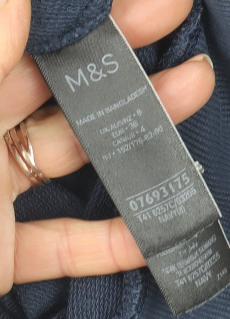 Womens UK Size 8 Marks and Spencer Blue Pullover Hoodie