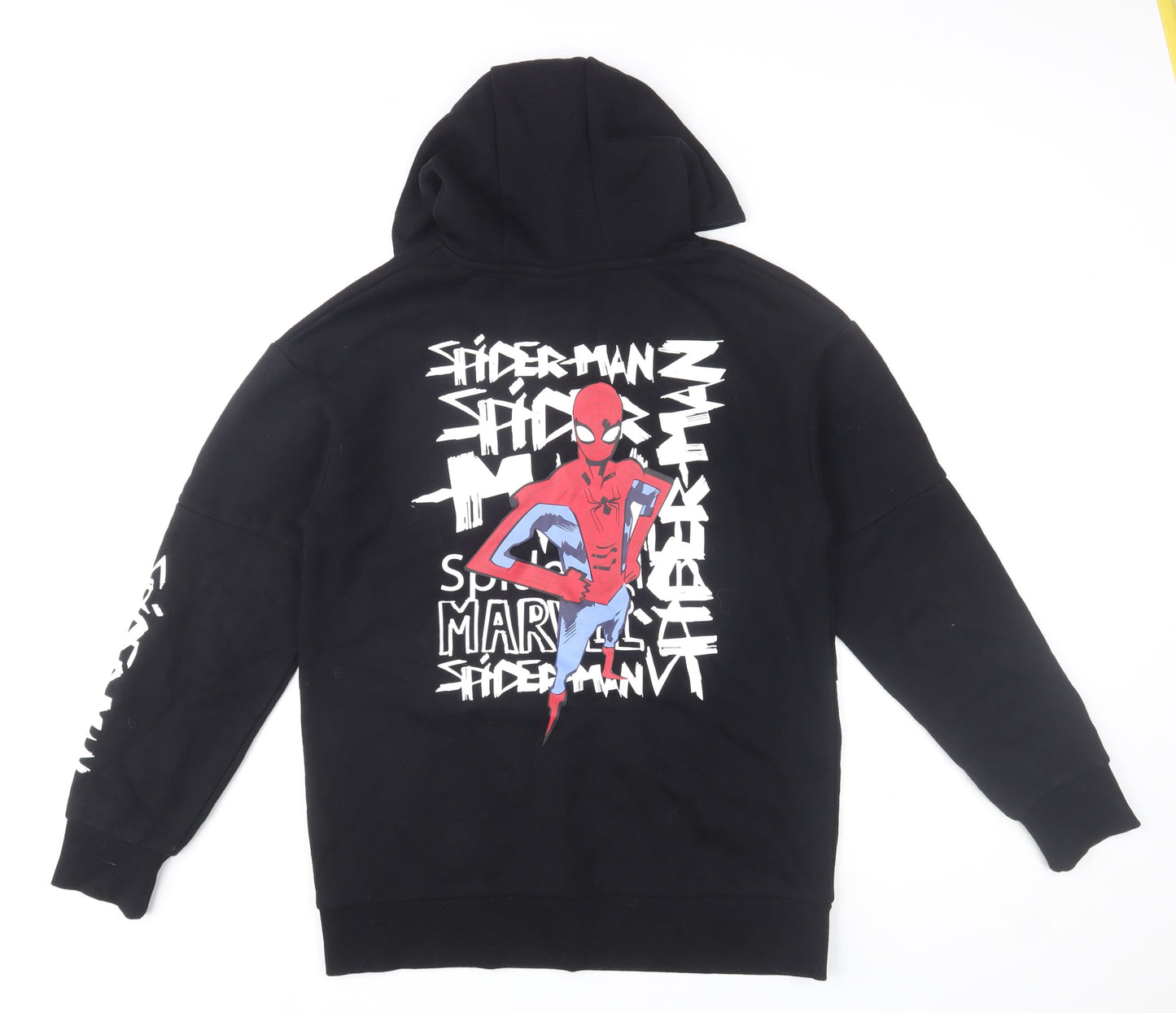 Boys UK Size 14-15 Years Marvel Black Pullover Hoodie
