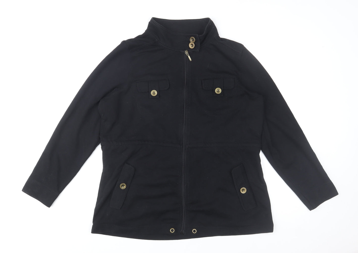 Womens UK Size M Bm Casual Black Military Jacket