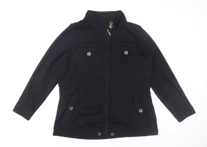 Womens UK Size M Bm Casual Black Military Jacket