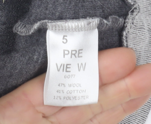 Womens UK Size XS 5 Preview Grey Pullover Sweatshirt