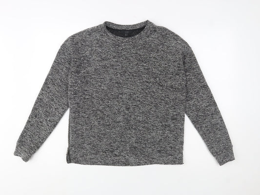 COS Women Grey Cotton Blend Crew Neck Knit Jumper Size 8