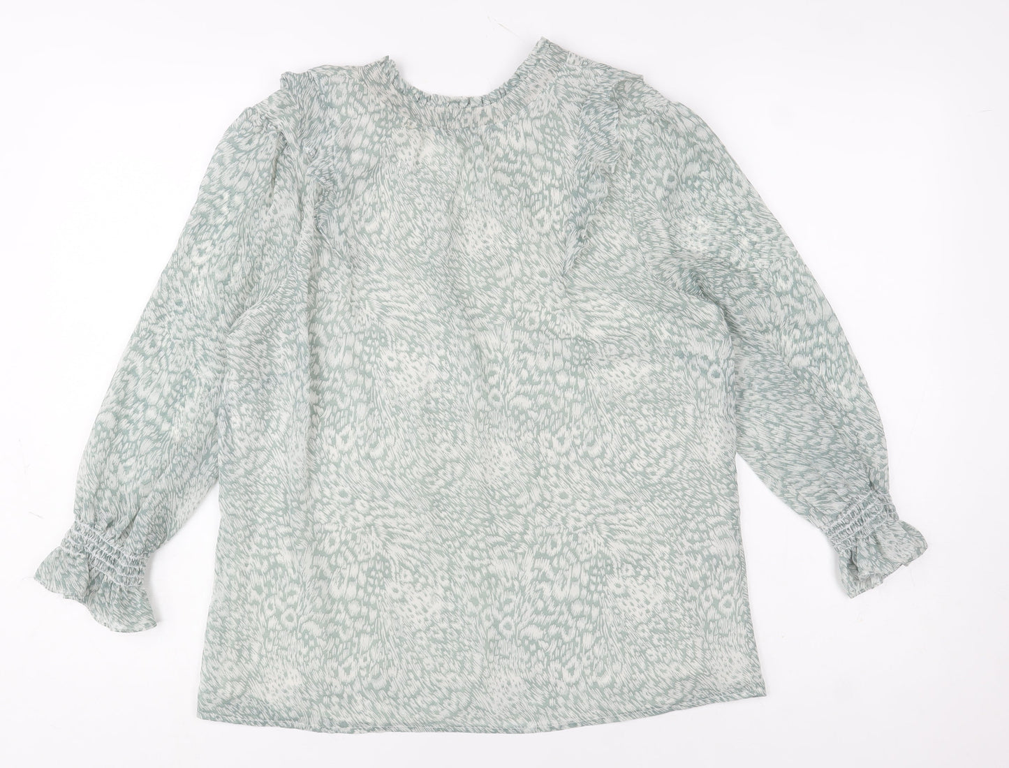Womens UK Size 8 Oasis Green Tunic Blouse