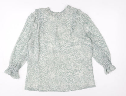 Womens UK Size 8 Oasis Green Tunic Blouse
