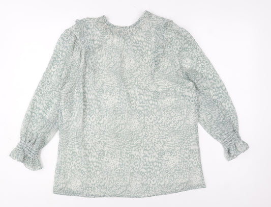 Womens UK Size 8 Oasis Green Tunic Blouse