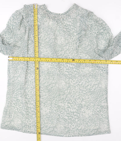 Womens UK Size 8 Oasis Green Tunic Blouse