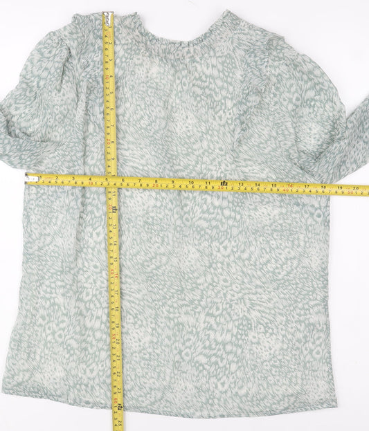 Womens UK Size 8 Oasis Green Tunic Blouse