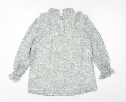 Womens UK Size 8 Oasis Green Tunic Blouse