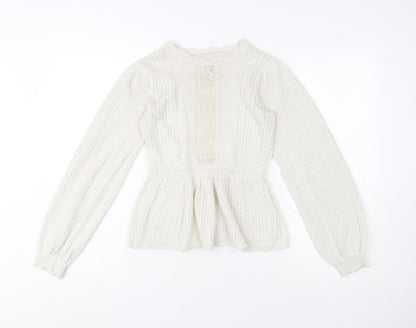 Womens UK Size 8 River Island Ivory Pullover Jumper
