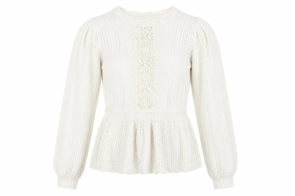 Womens UK Size 8 River Island Ivory Pullover Jumper
