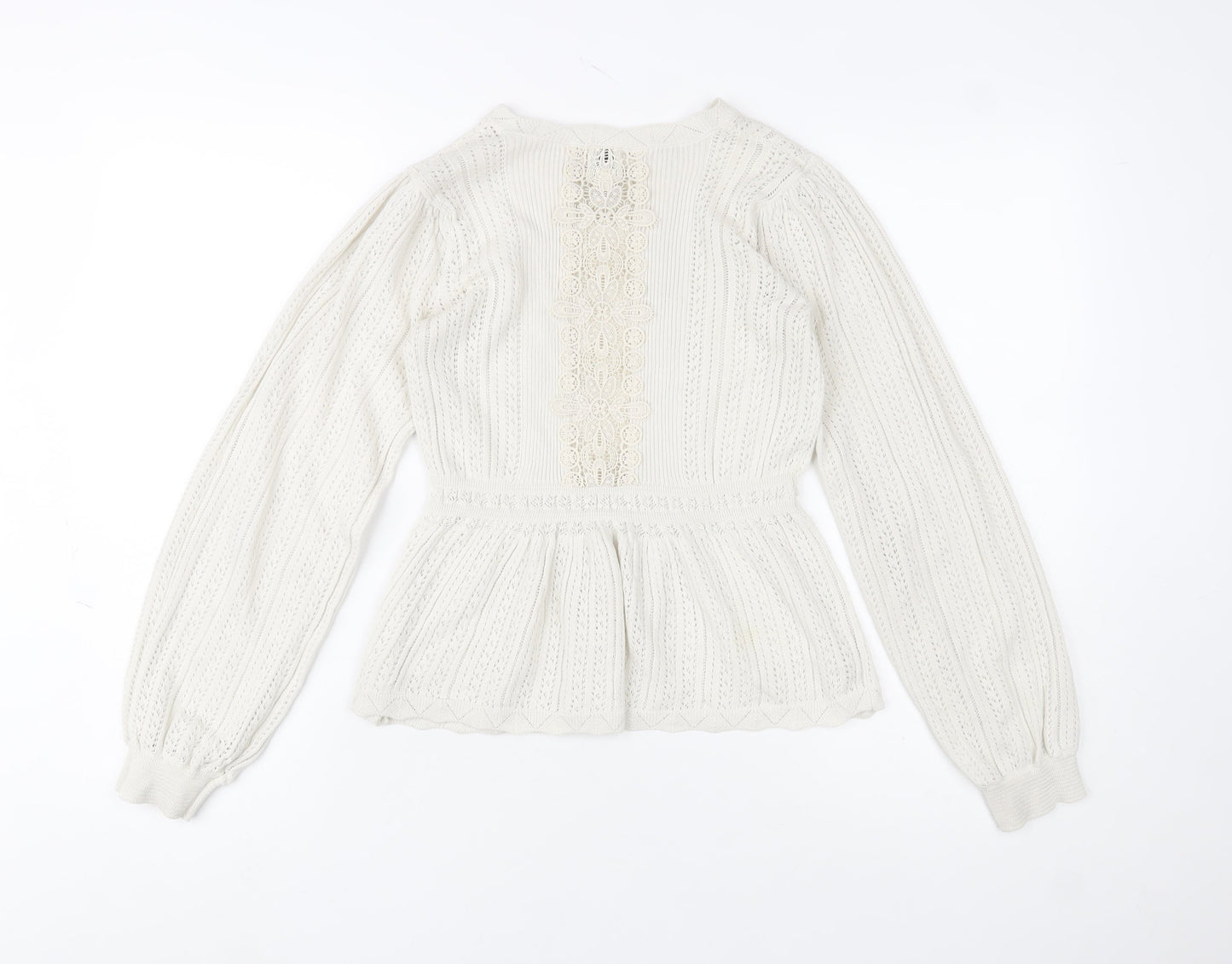 Womens UK Size 8 River Island Ivory Pullover Jumper