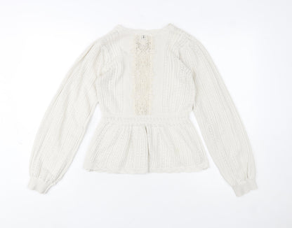 Womens UK Size 8 River Island Ivory Pullover Jumper