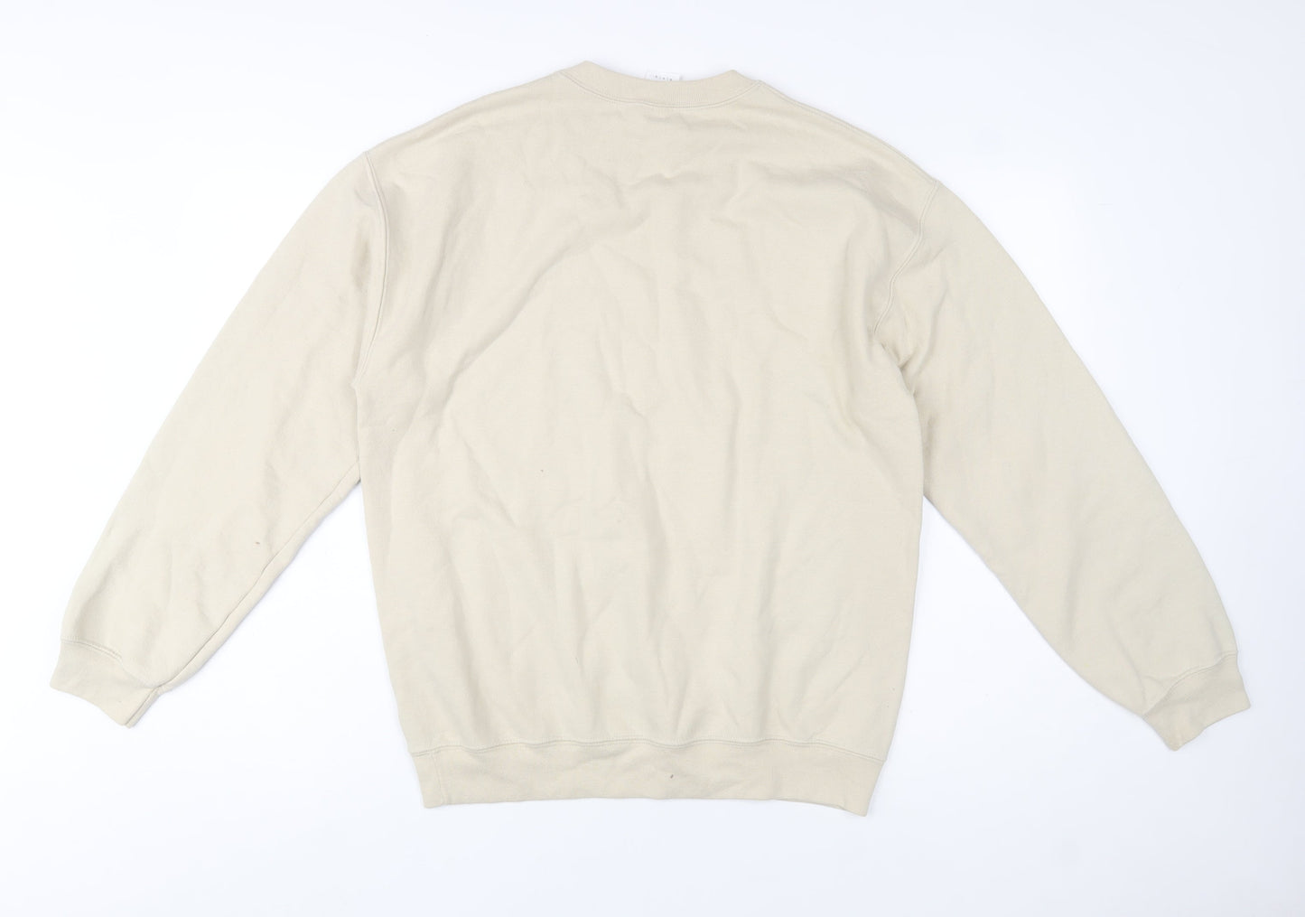 Mens UK Size M Gildan Beige Pullover Sweatshirt