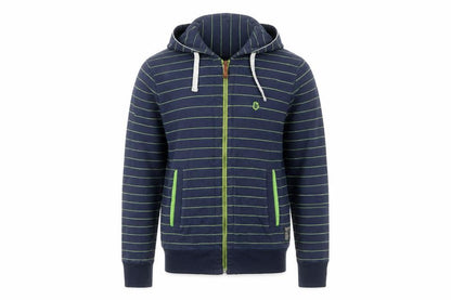Ted Baker Men's Blue Striped Hoodie Jacket Size L Track Style Full Zip