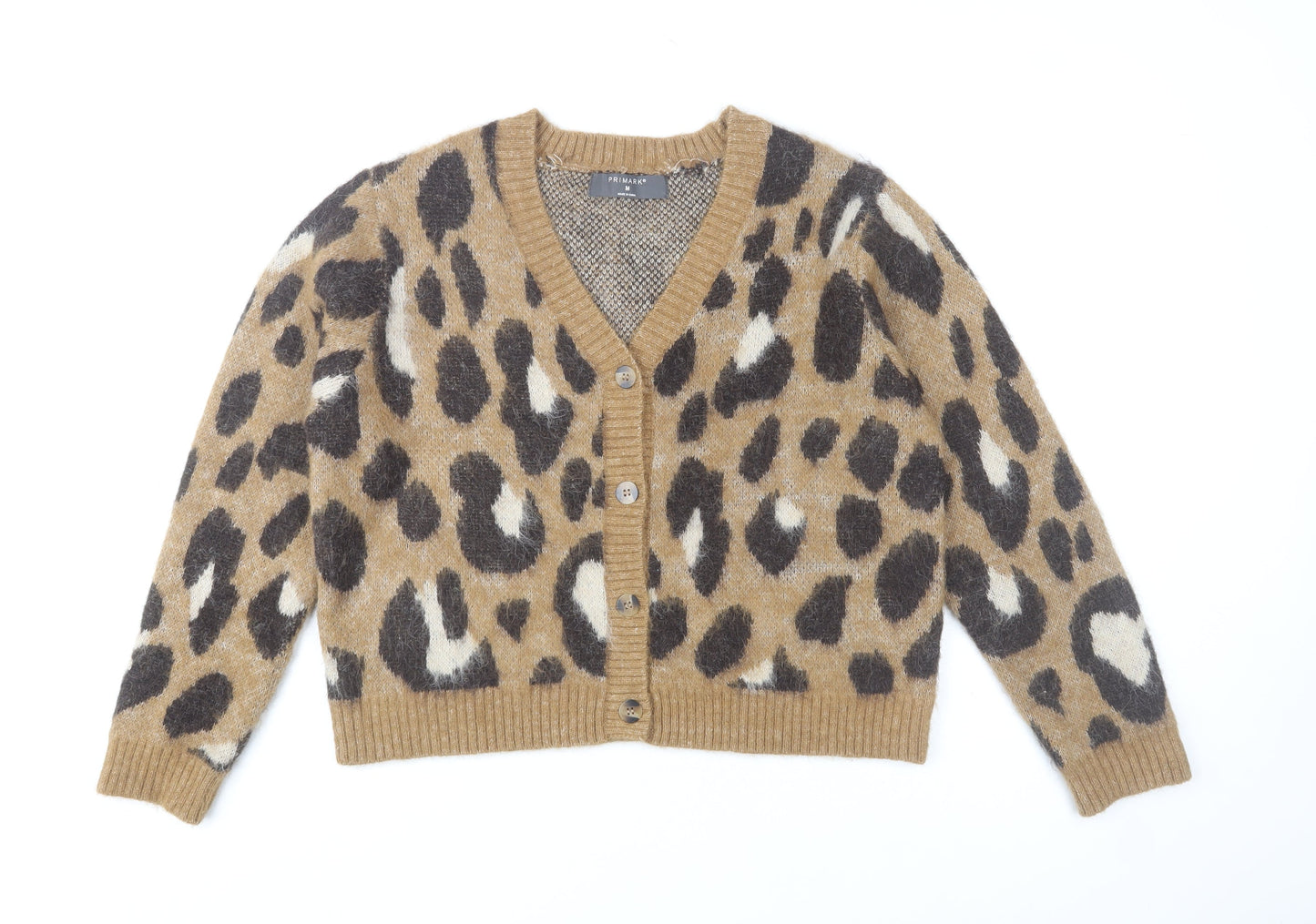 Primark Womens Brown Leopard Print Cardigan M